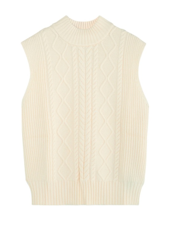 Varley Jackets & Blazers - Varley Joilette Cable-knit Vest Cream Small